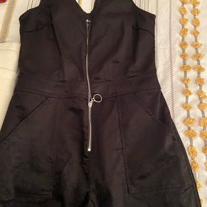 7 for all  mankind crushed velvet jumpsuit